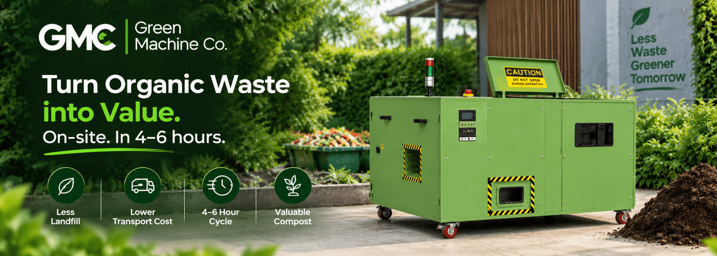 TGMC Organic Composter Machine Which Converts Organic Waste To Valueable Compost Within 4-6 Hours